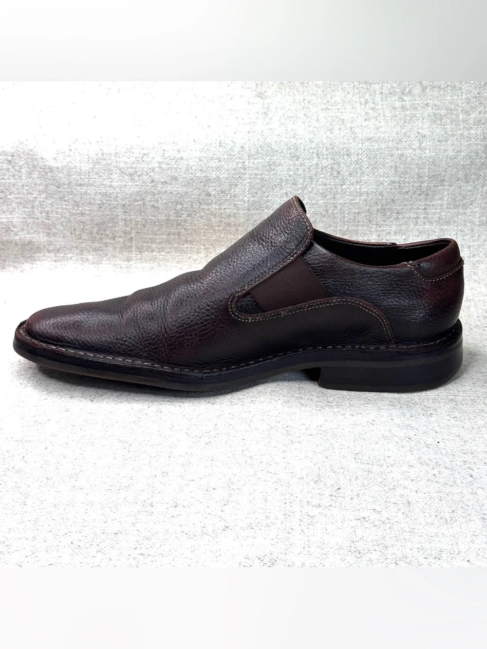 Cole Haan Men's Size 9 Brown Pebbled Leather‎ Slip On Dress Loafers shoes Office